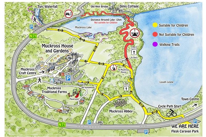 Self-Guided Bike Tour of Killarney National Park, Muckross Gardens & Waterfall - Meeting at Killarney Flesk Caravan and Camping Park, then going your way